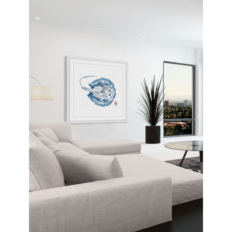 «Stingray Blue», reproduction d'art encadrée, H 12 po x l 12 po x P 1,5 po