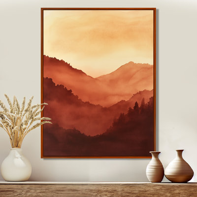 Rustic Boho Wall Art, Earthy Landscape Canvas, Vanderhorn