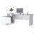 Emery L-Shaped 70" Wide Desk With One Cabinet And Two Open Shelves