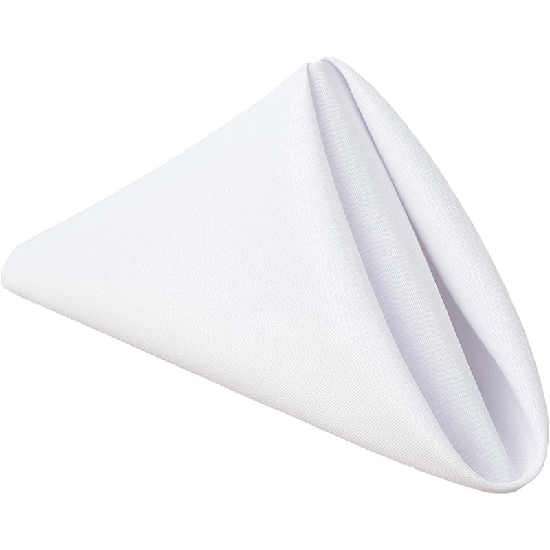 Amiin Square No Pattern Polyester Table Accessory, White