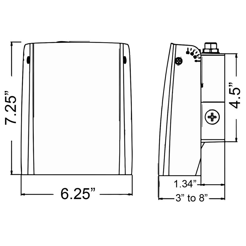 Luminaire d'extérieur à cloison H 7,25 po Montague, Blanc