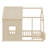 House-Shaped Floor Bed Featuring  LED Lighting and Cozy Design-1021710777
