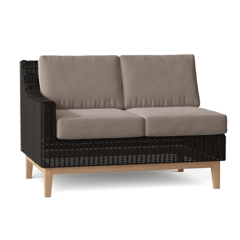 Frances Outdoor 2 - Seat Loveseat, Ash, Frances Black