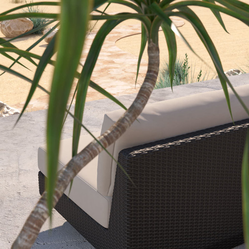 Winnie Outdoor Lounge Chair, Dove Gray Cushion/Espresso Frame