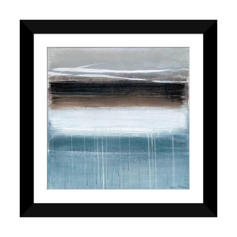 «Landscape Memory I», reproduction sur toile, Papier beaux-arts encadré noir, Blanc, H 24 po x l 24 po x P 1 po