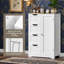 Armoire de rangement pour salle de bain avec tablette ajustable, blanc-1060583110