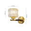 Mid-Century 1-Light Clear Crystal Glass Wall Sconce