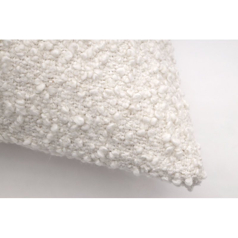 Oreiller Murphy Boucle avec insert, Ivoire ivoire, Carré 20 po