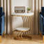 Table de chevet, table de bout, table d'appoint ronde avec tablette