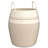 Woven Cotton Rope Laundry Hamper,Tall Foldable Basket,1(Yellow variegated)