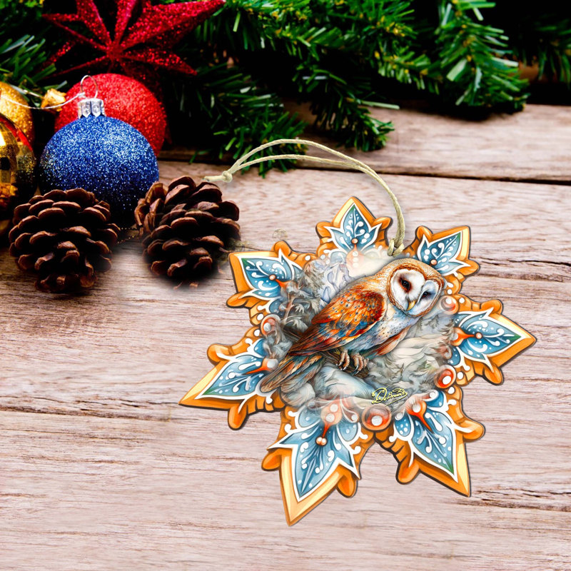 Grand ornement décoratif en bois de Noël