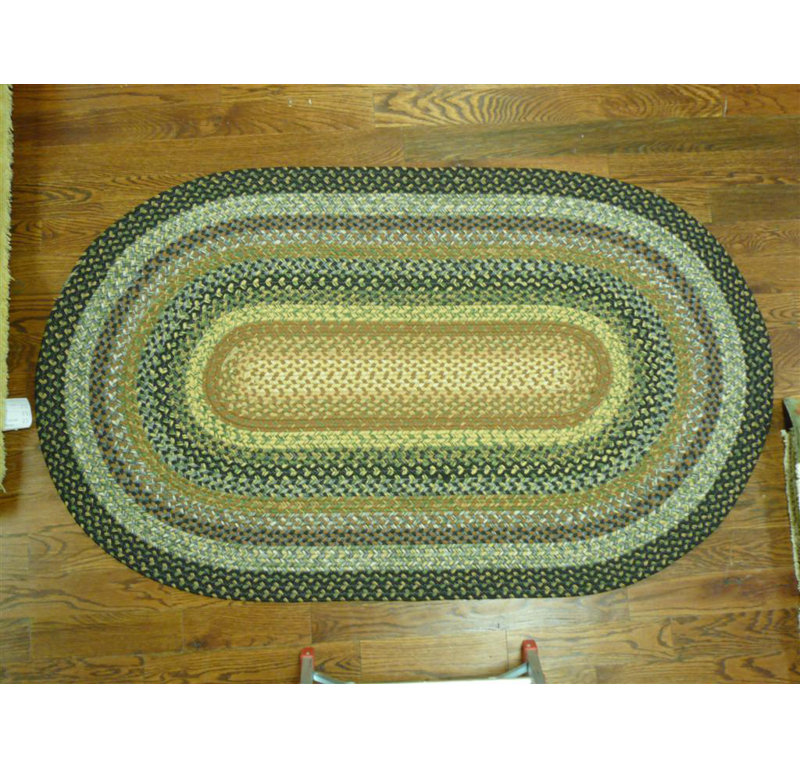 Capehart Striped Multi Indoor/Outdoor Rug, Round 122 cm