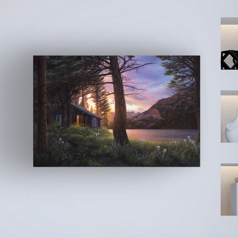 «Blissful Solitude» par Chuck Black - peinture sur toile tendue, H 16 po x l 24 po x P 2 po
