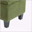 Élégant banc de repose-pieds Green Boucle avec beaucoup de rangement et des pieds en bois d'hévéa durables, capacité de 300 lb-274815472