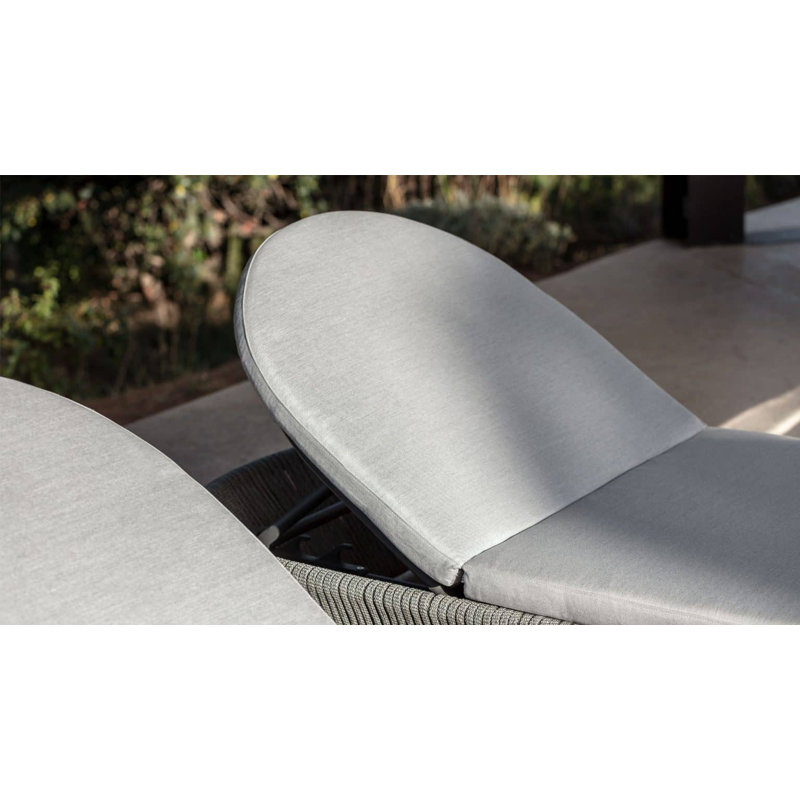 Boston Outdoor Chaise Lounge, Canvas Taupe Sunbrella® Canvas
