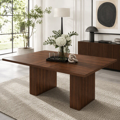 Long Dining Table with Storage Base
