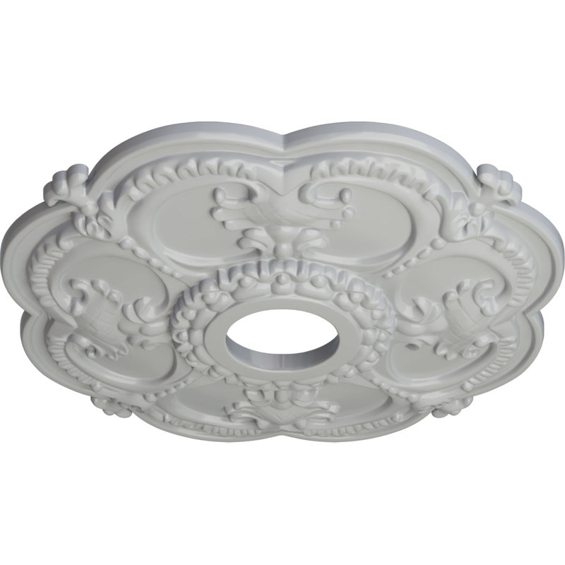 Médaillon de plafond Endurathane Rotherham, DO 18 po x P 3 1/2 po x P 1 1/2 po (convient aux auvents jusqu'à 3 1/2 po), fini givré peint à la main