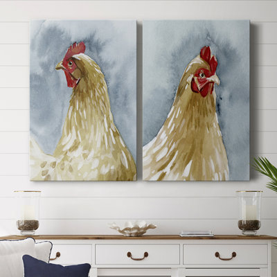 Chicken Portrait I-Premium Gallery Wrapped Canvas -Ready to Hang