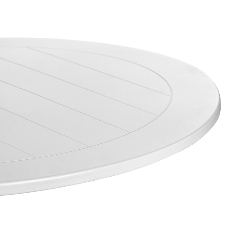 Juba 35'' Aluminum Fliptop Outdoor Dining Table, White