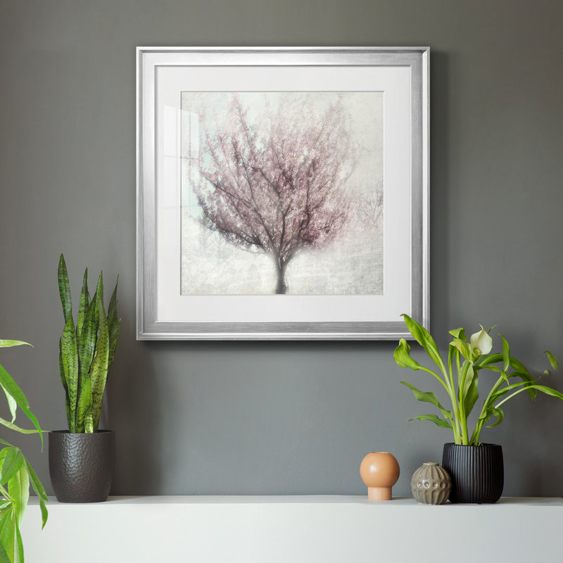 «Blossoms of Spring I», reproduction d'art sur toile encadrée, H 30,5 po x l 30,5 po x P 1,5 po, Papier avec cadre argenté