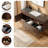 47.25'' Brown Wood Floating Vanity with Drawer, Single Bathroom Vanity with Gray Sintered Stone Top