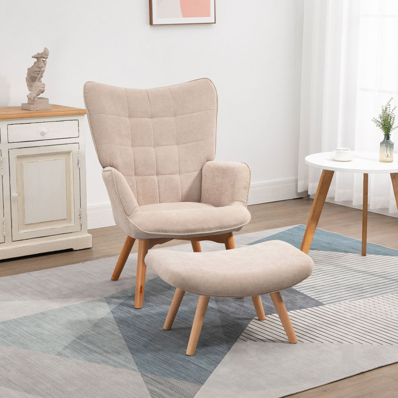 Robbie 72cm Wide Velvet Home Theatre Recliner, Beige
