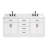 Thornaby 72'' Solid Wood Double Bathroom Vanity with 1.5'' Carrara Marble Top-1414599457
