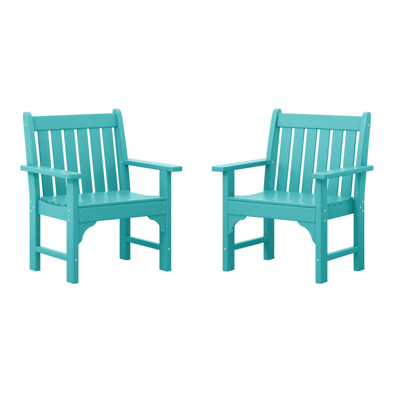 Laguna Poly Garden Arm Chair (Set Of 2), Teal