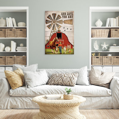 Hughie Woman God Says You Are - 1 Piece Rectangle Graphic Art Print On Wrapped Canvas On Canvas Graphic Art -  Trinx, F01D94DC01E04FBBAC64481005087A4D
