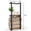 Porte-serviettes mural avec tablette en bois