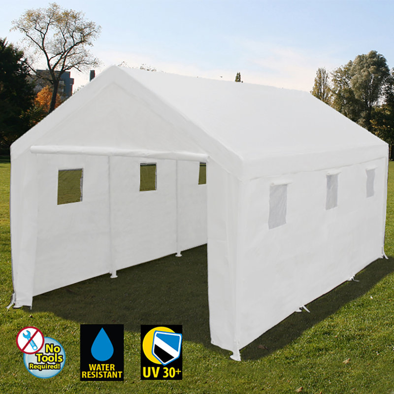 Hercules 10ft 8in x 20ft Steel Frame Enclosed Canopy Garage