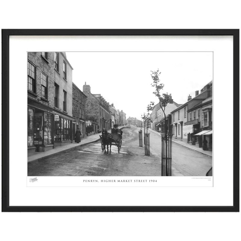 Penryn, Higher Market Street 1904 - Single Picture Frame Print, 28cm H x 36cm W x 2.3cm D