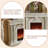 59.06"White Solid Wood Decorative Cabinet Fireplace Mantel-1664443719