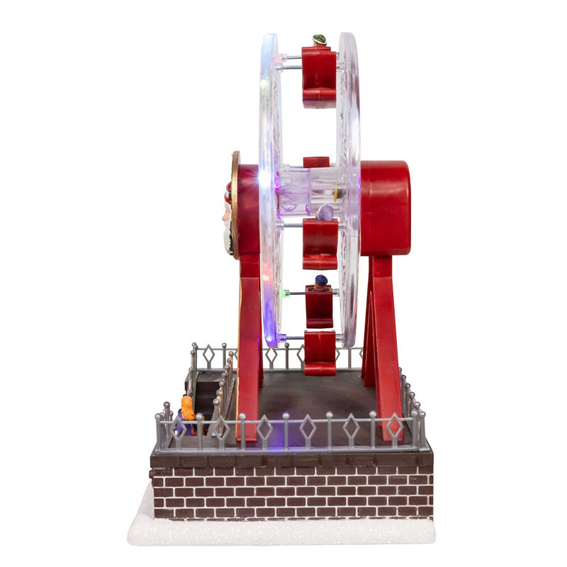 Kurt Adler Battery Operated Musical Animated Santa Ferris Wheel