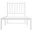 Metal Bed Frame with Headboard White-276808365