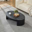 Table basse 47,24 "en placage de frêne noir, panneau de fibres à densité moyenne pour le bureau à domicile-1203693708