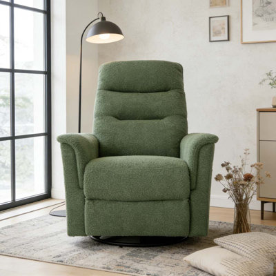 Fauteuil inclinable manuel avec fauteuil berçant et pivotant, fauteuil inclinable avec fonction de massage à 8 points et dossier réglable