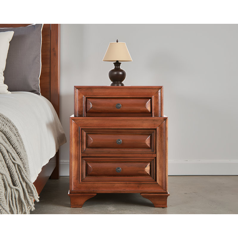 Beek Oak Nightstand Set Of 2, Oak, 2