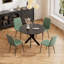 Ensemble de table de salle à manger 36 po avec chaises en velours-1810328227-1810328238-1795274774