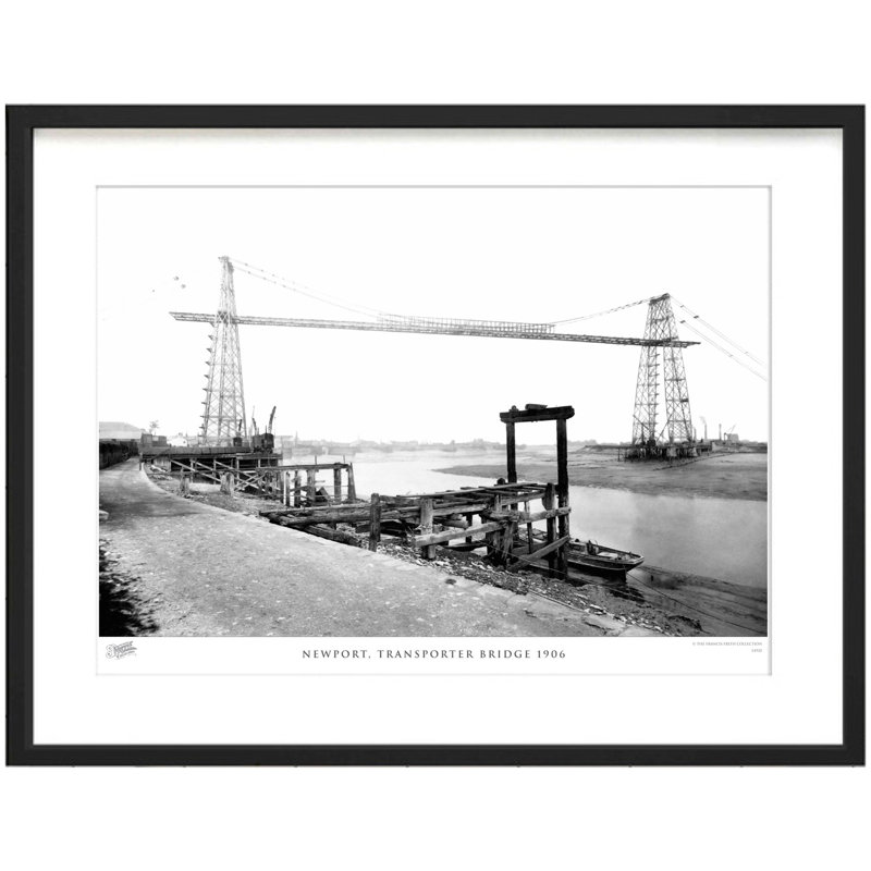 Newport, Transporter Bridge 1906 - Single Picture Frame Print, 40cm H x 50cm W x 2.3cm D