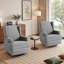 Ensemble de 2 fauteuils inclinables et oscillants rembourrés et oscillants-268112508