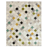 Cowhide Geometric Area Rug
