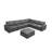 Rowith Top-Grain Leather Large Seating Modular Sectional-2058781054