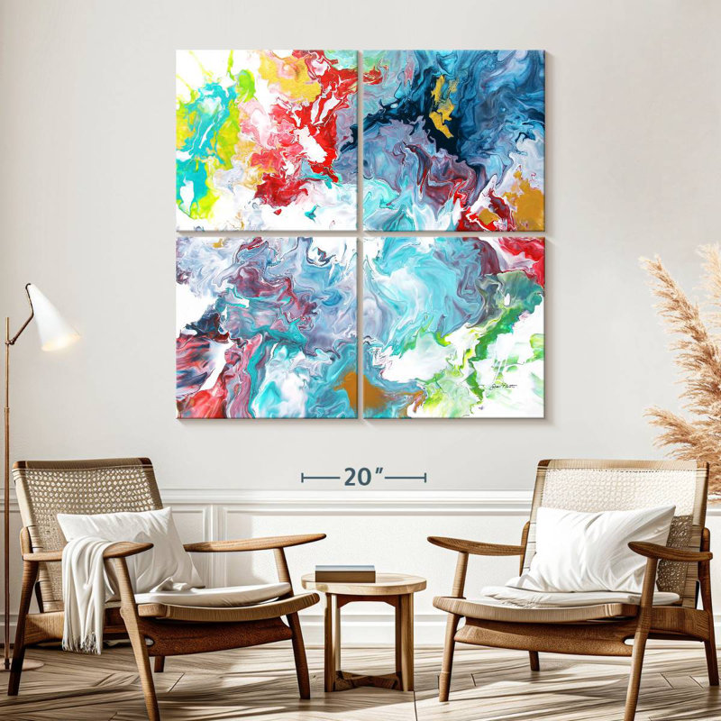 Abstrait versant II, H 57 po x l 57 po