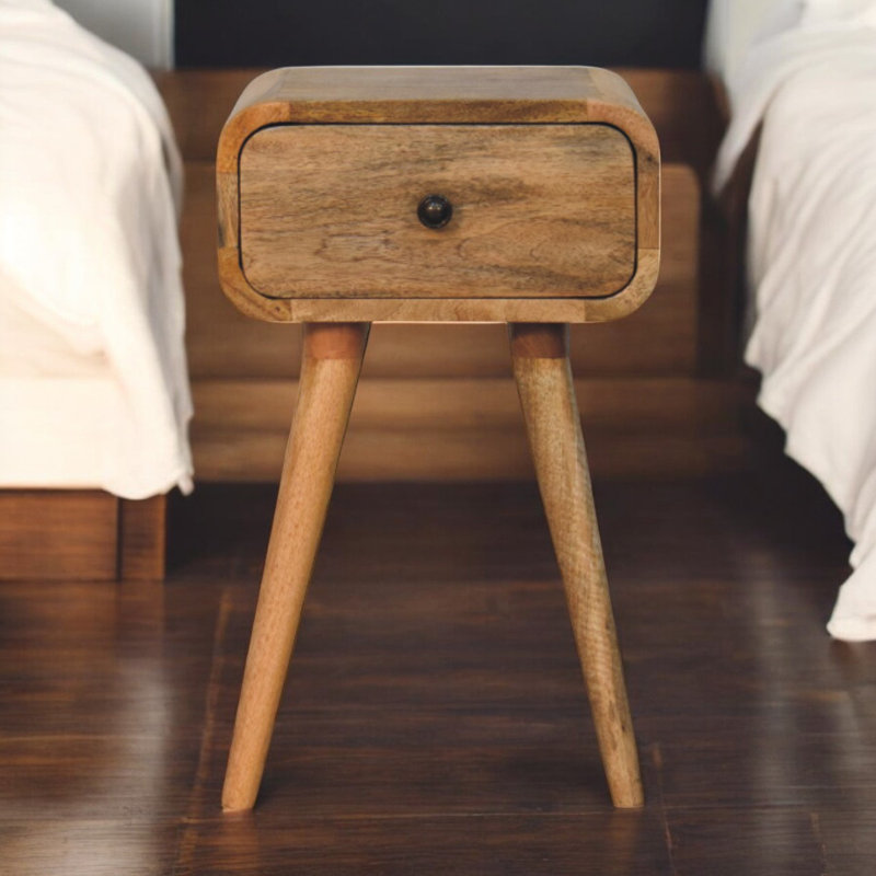 Nightstand 30cm W Solid Wood Bedside Table