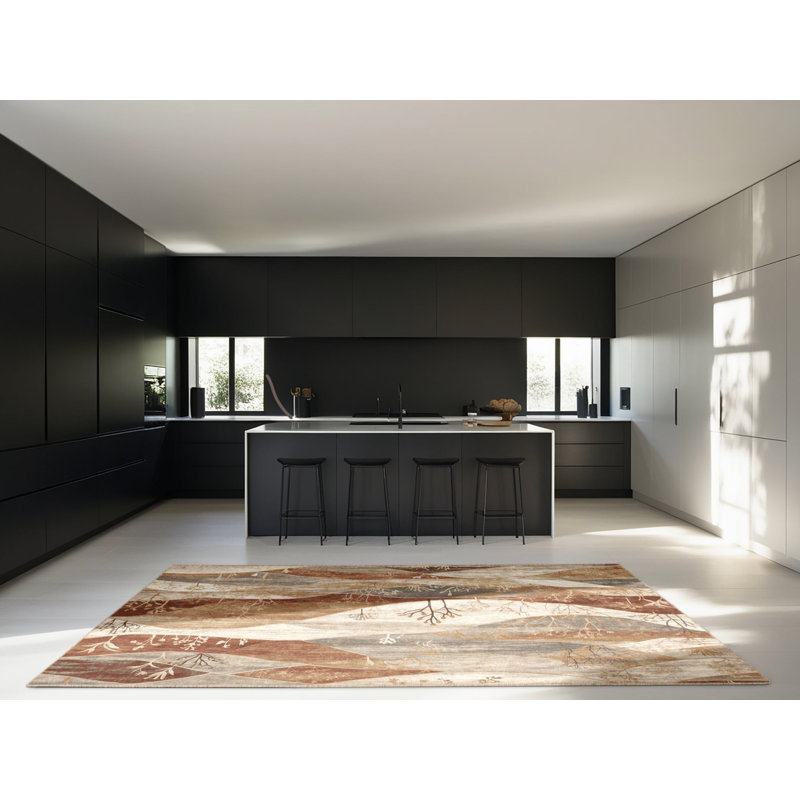 Oasis Lines Rug, Square 5'