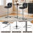 Adjustable Modern PU Leather Swivel Bar Stools with Backrest-105348914