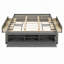 Grand lit plateforme avec 4 tiroirs de rangement et pied de lit à levage hydraulique-1004193961