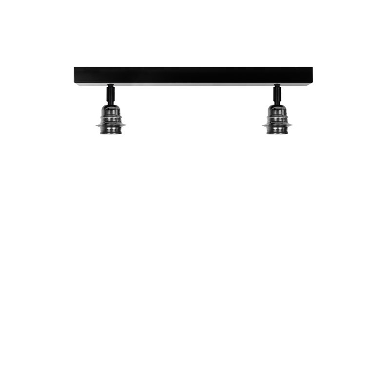 Greg 48cm 2 -Light Track Kit, Chrome/Black