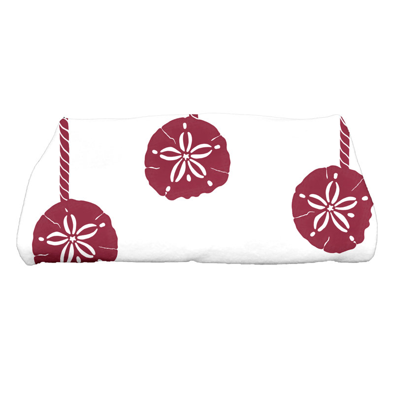 Serviette de bain ornement sanddollar Ashwin, Canneberge